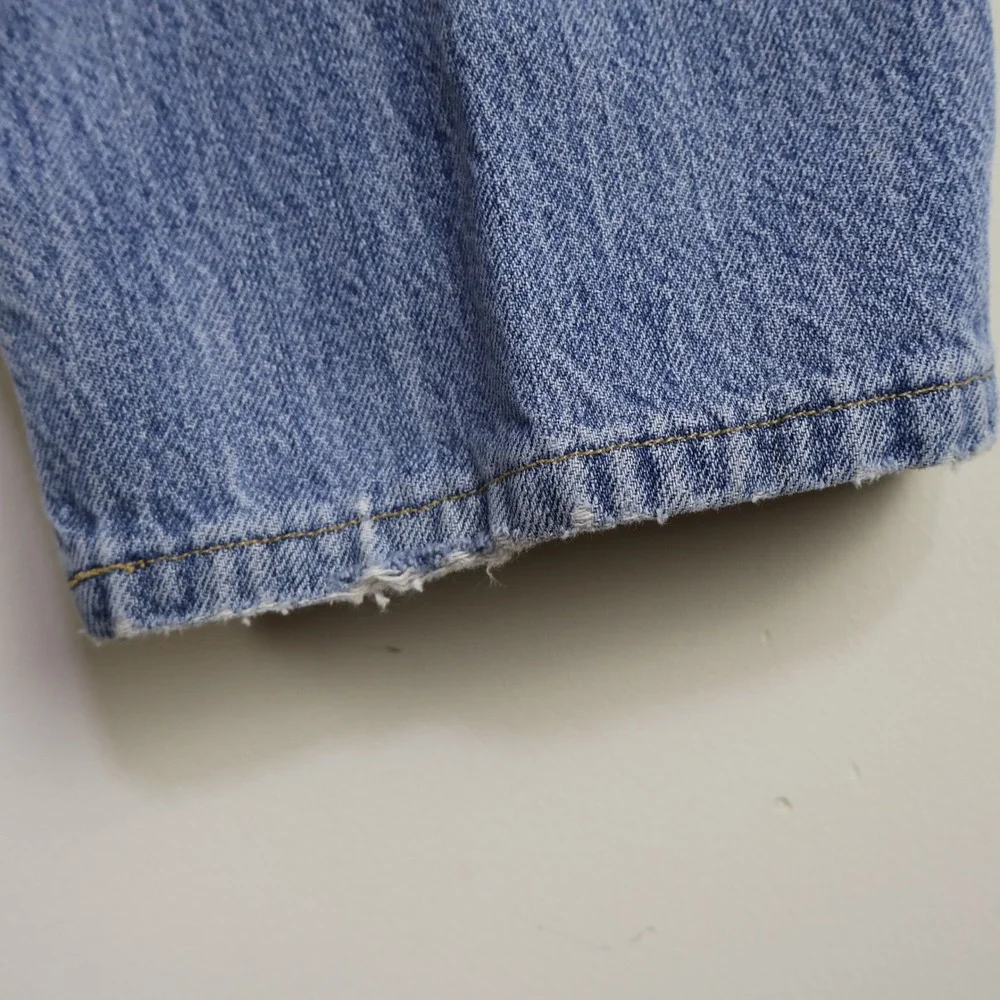 Vintage Levis 505 Regular Fit‎ Jeans 33x34 Grunge Distressed Light Wash Denim